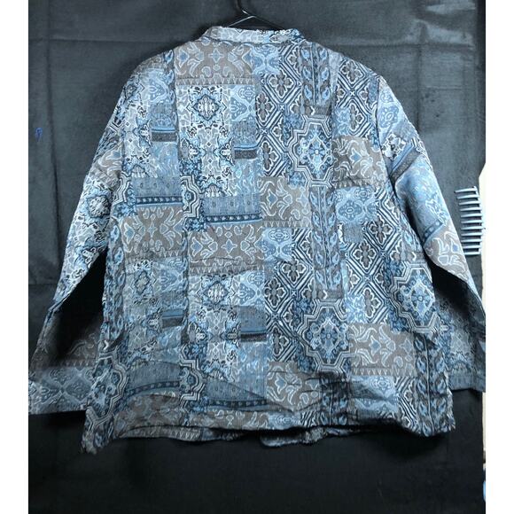Vintage Tutor Court Womens Jacket Blue Tapestry Boho 100% Polyester XX - Picture 9 of 11